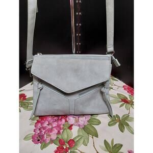 FREE PEOPLE Crossbody purse Gray Blue long adjustable strap